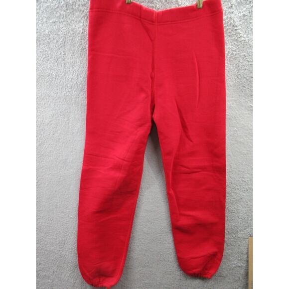 NWOT Vintage 90s DISCUS ATHLETIC Men's Large 50/50 Red Gym Sweatpants - Picture 1 of 11